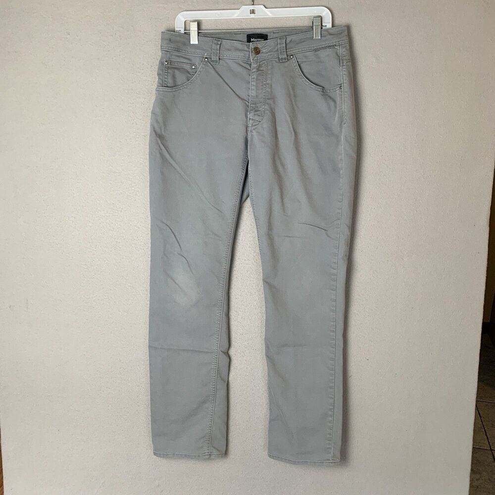Marmot Morrison Jeans Mens 32x31 Gray Straight Leg 5 Pocket Gorpcore Utility